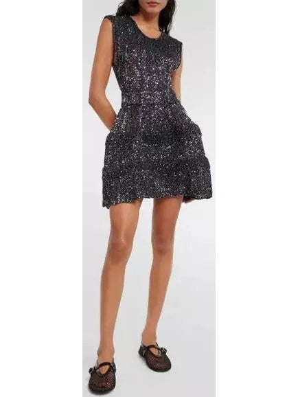 Ball Gown Women Dress with a Full Skirt for a Princess - like Look Archetypes Sequined Stretch-knit Crino Mini Dress Ball Gown Women Dress with a Full Skirt for a Princess - like Look Archetypes Sequined Stretch-knit Crino Mini Dress