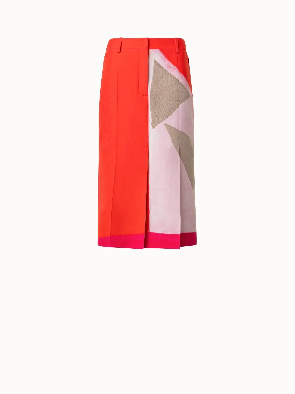 Skirts for a cultural event Cotton Silk Skirt with Spectra Print