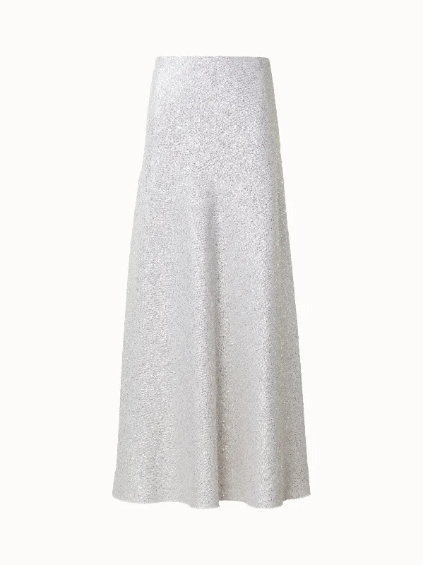 Skirts for a movie premiere Long Linen Blend Skirt with Sequins
