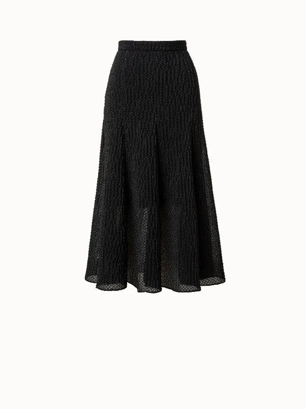 Floral - printed skirts for girls Metallic 3D Organzino Midi Skirt