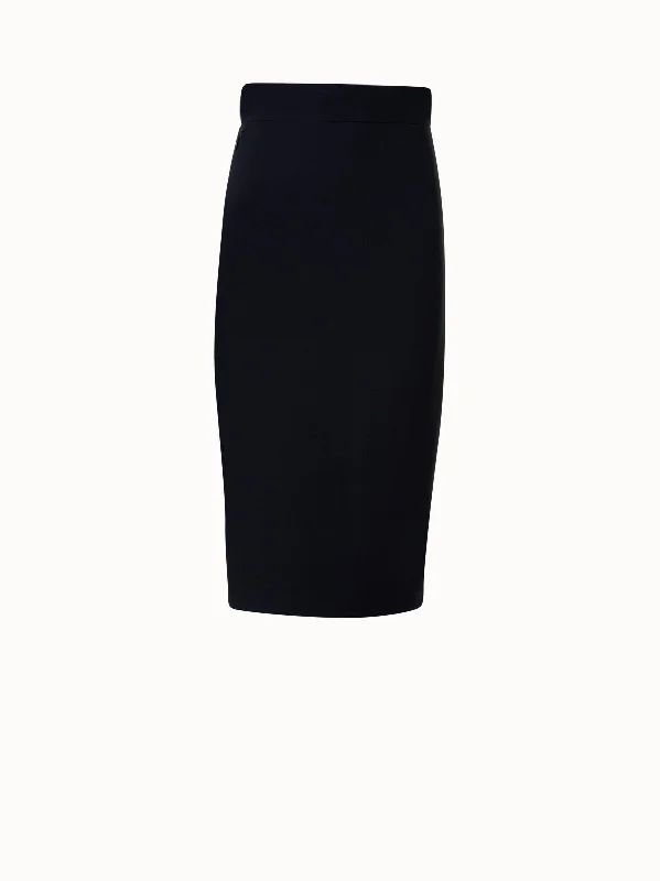 Wrap skirts for women with curves Pencil Skirt in Wool Double-Face