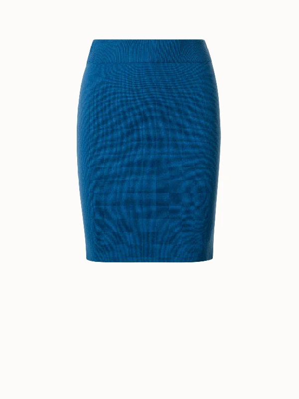 Midi skirts with pockets Short Knit Skirt in Merino