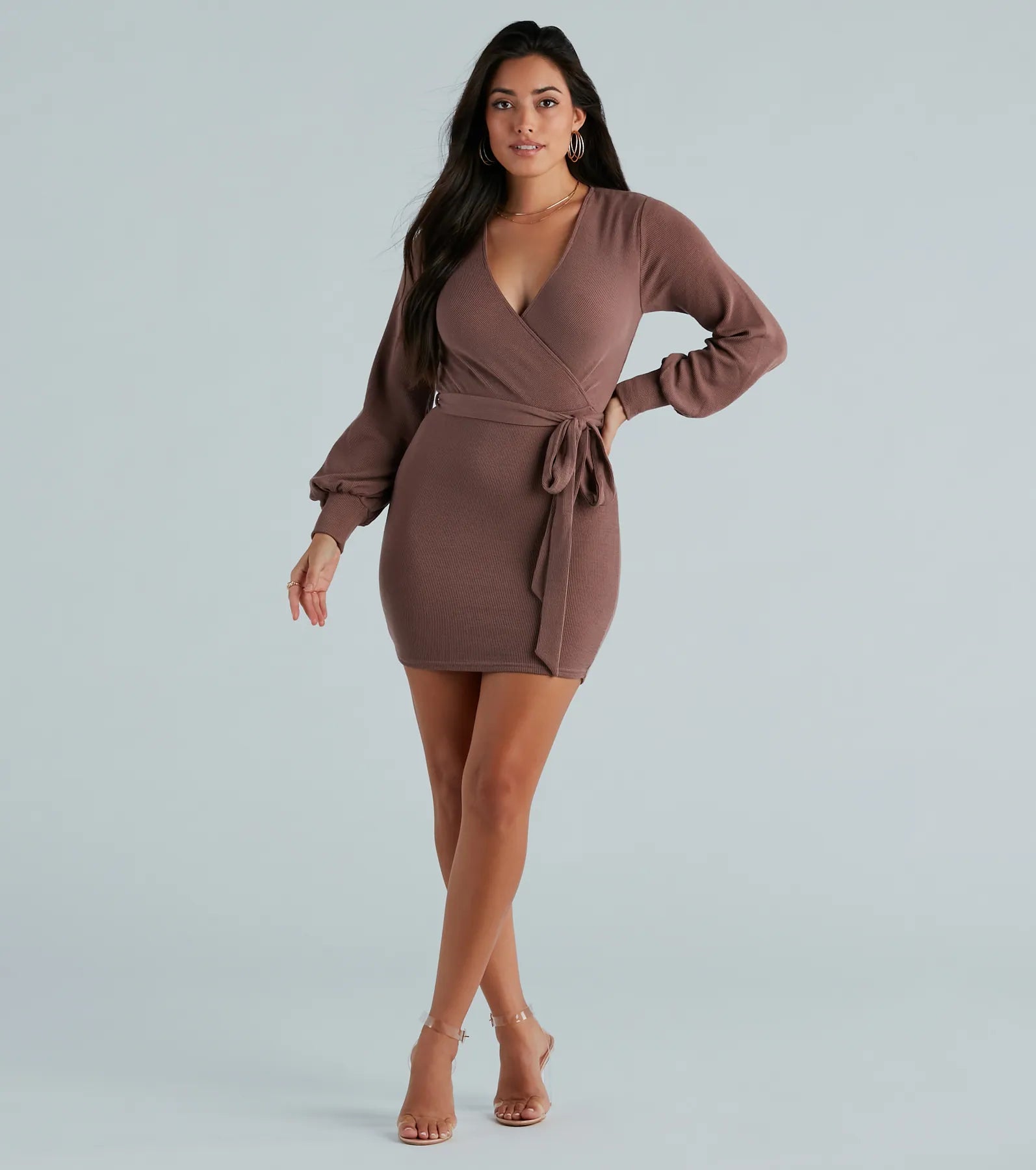 Empire Waist Women Dress to Accentuate the Bust and Conceal the Waist Stroll Along Surplice Tie Waist Mini Dress Empire Waist Women Dress to Accentuate the Bust and Conceal the Waist Stroll Along Surplice Tie Waist Mini Dress