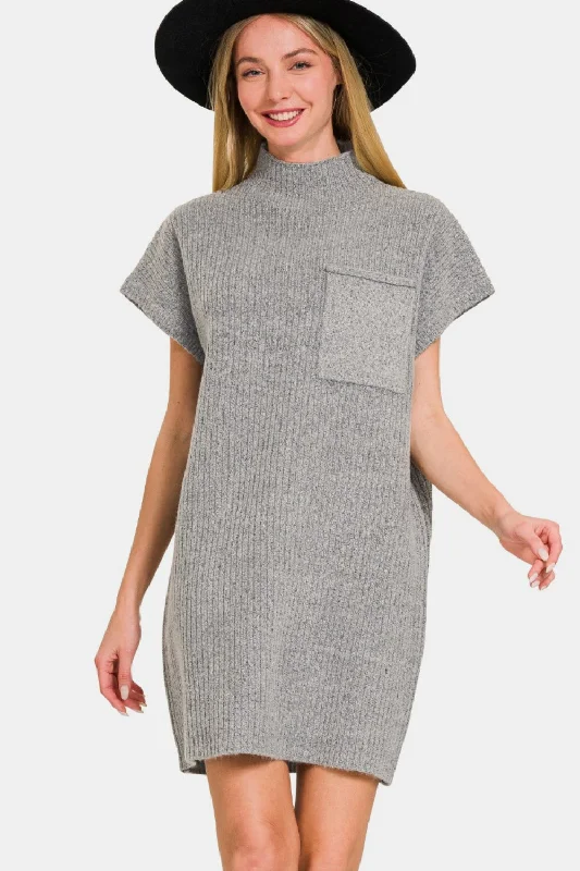 Backless Women Dress for a Sexy and Alluring Look at Evening Events Blue Zone Planet | Zenana Short Sleeve Sweater Mini Dress Backless Women Dress for a Sexy and Alluring Look at Evening Events Blue Zone Planet | Zenana Short Sleeve Sweater Mini Dress