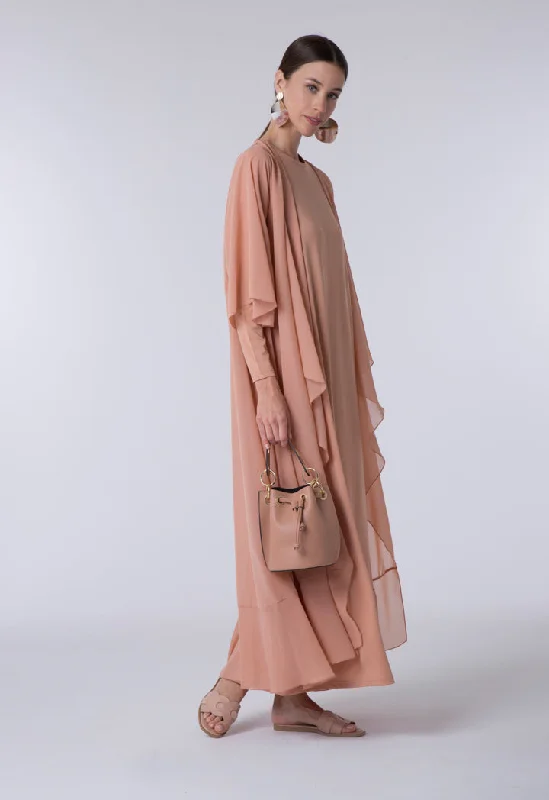 Metallic women jumpsuits for a dazzling New Year's Eve party Flounce Outer Combo Abaya Metallic women jumpsuits for a dazzling New Year's Eve party Flounce Outer Combo Abaya