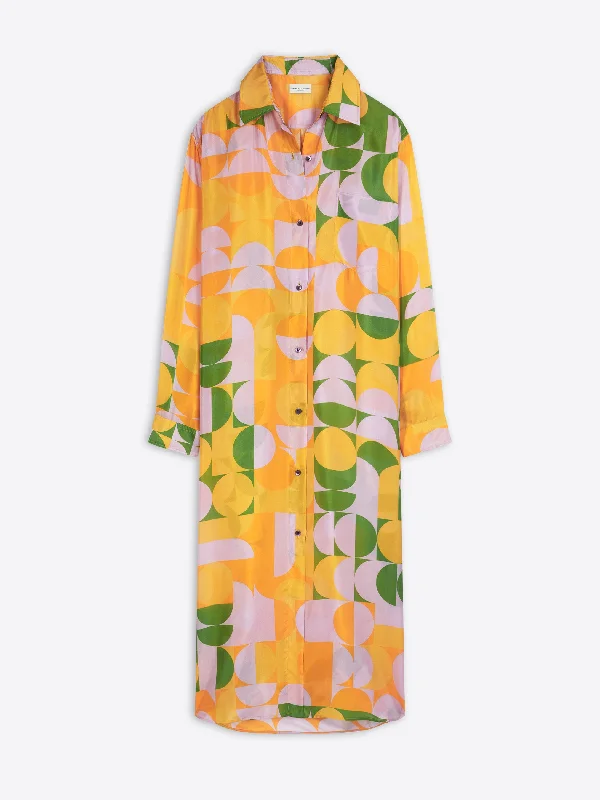 Mini Women Dress with a Short Hem for a Young and Trendy Style Silk shirt dress