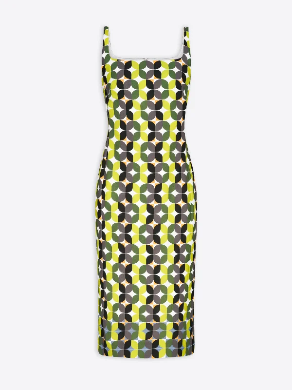 Sleeveless Women Dress in Bright Colors for Summer Parties Fitted dress