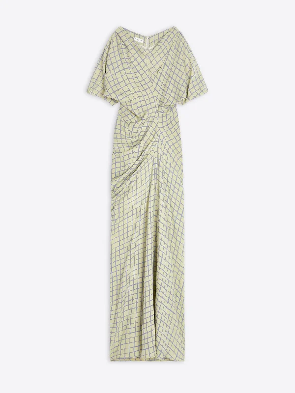 Lace - Embellished Women Dress for an Elegant and Sophisticated Appearance Long draped dress Lace - Embellished Women Dress for an Elegant and Sophisticated Appearance Long draped dress