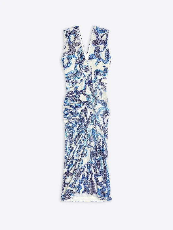 Maxi Women Dress with Floral Print for a Bohemian Vibe Embellished dress