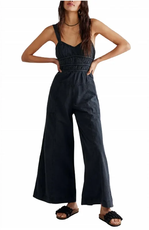 Women jumpsuits with one - shoulder tops for a stylish and asymmetric look After All Ruched Wide Leg Jumpsuit Women jumpsuits with one - shoulder tops for a stylish and asymmetric look After All Ruched Wide Leg Jumpsuit