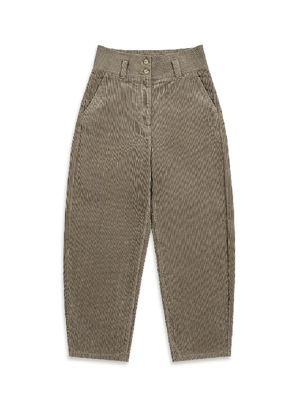 Satin women jumpsuits for a luxurious and elegant feel Cord Barrel Pants