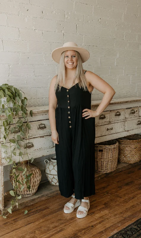 Women jumpsuits with a keyhole back for a unique detail COURTNEY BUTTON FRONT LINEN JUMPSUIT 2 COLOR OPTIONS Women jumpsuits with a keyhole back for a unique detail COURTNEY BUTTON FRONT LINEN JUMPSUIT 2 COLOR OPTIONS