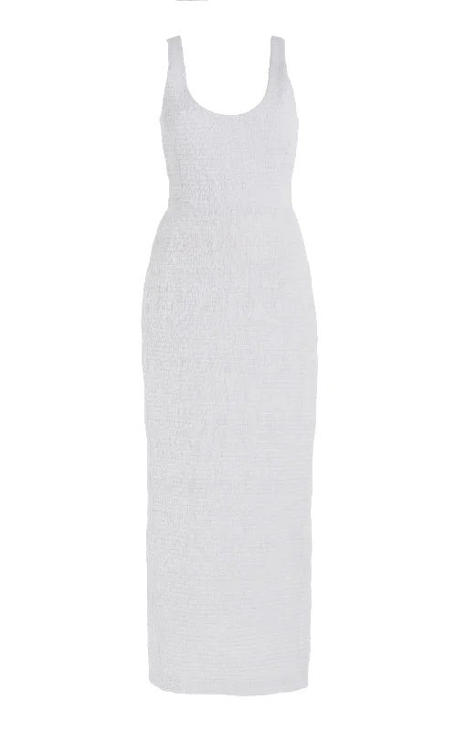 Little Black Women Dress with Sequins for a Glamorous Night Out Girard Shirred Maxi Dress in White Aloe Linen Little Black Women Dress with Sequins for a Glamorous Night Out Girard Shirred Maxi Dress in White Aloe Linen