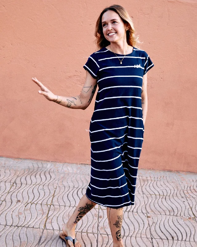 Women jumpsuits with cut - out details on the bodice for a trendy and bold look Hartland Cap - Womens Dress - Navy Women jumpsuits with cut - out details on the bodice for a trendy and bold look Hartland Cap - Womens Dress - Navy