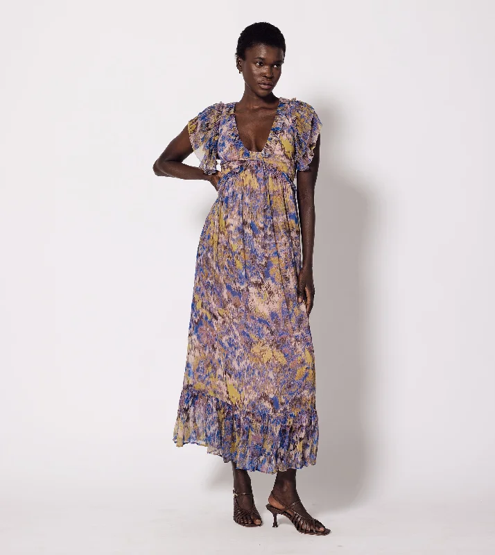 Halter Neck Women Dress to Show Off the Shoulders and Neckline Helene Ankle Dress | Azucar Halter Neck Women Dress to Show Off the Shoulders and Neckline Helene Ankle Dress | Azucar