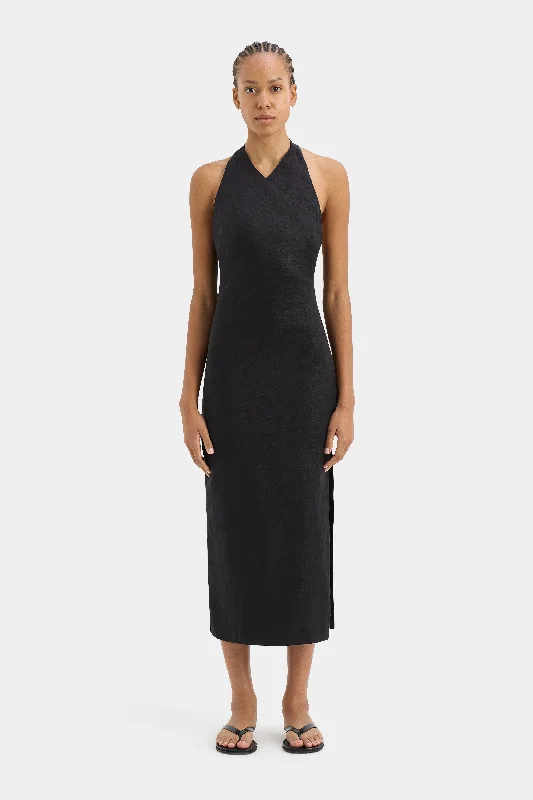 Shift Women Dress with a Simple and Classic Design for Everyday Wear Iris Halter Midi Dress