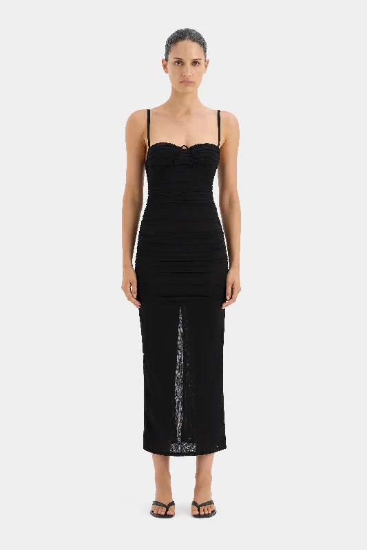 Lace - Embellished Women Dress for an Elegant and Sophisticated Appearance Jacques Gathered Midi Dress Lace - Embellished Women Dress for an Elegant and Sophisticated Appearance Jacques Gathered Midi Dress