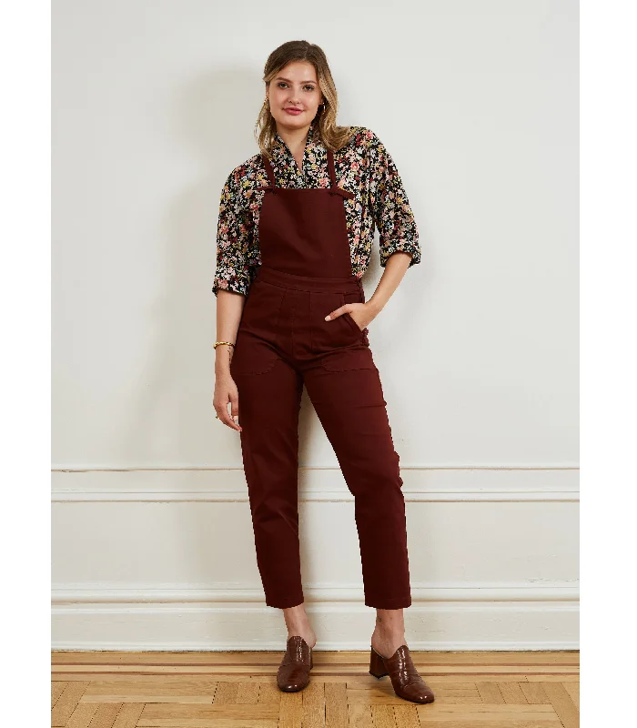 Cotton women jumpsuits for a comfortable and natural - feeling everyday option Knot Overalls - Cocoa Cotton women jumpsuits for a comfortable and natural - feeling everyday option Knot Overalls - Cocoa