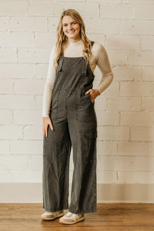 Women jumpsuits with embroidered accents for a personalized and unique touch MISSY ASH BLACK CARGO JUMPSUIT BY IVY & CO Women jumpsuits with embroidered accents for a personalized and unique touch MISSY ASH BLACK CARGO JUMPSUIT BY IVY & CO
