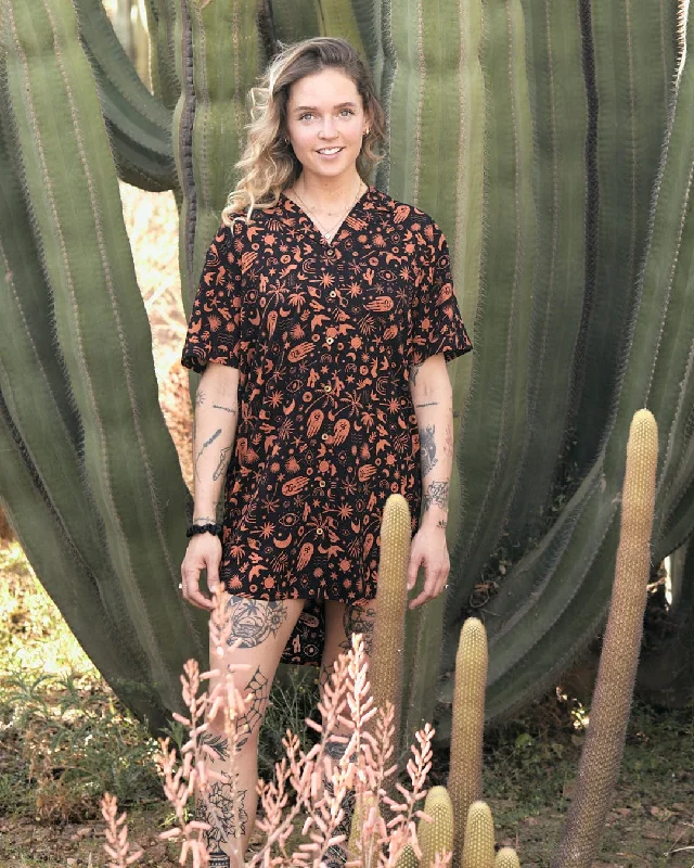 Sheer women jumpsuits with lace panels for a romantic and sexy style Mystic Tattoo - Womens Shirt Dress - Black Sheer women jumpsuits with lace panels for a romantic and sexy style Mystic Tattoo - Womens Shirt Dress - Black