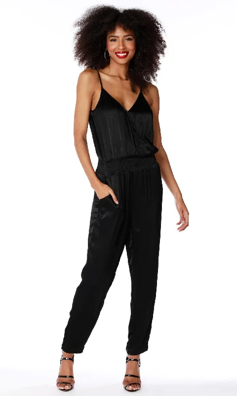 Metallic women jumpsuits for a dazzling New Year's Eve party Satin Tapered Leg Jumpsuit Metallic women jumpsuits for a dazzling New Year's Eve party Satin Tapered Leg Jumpsuit
