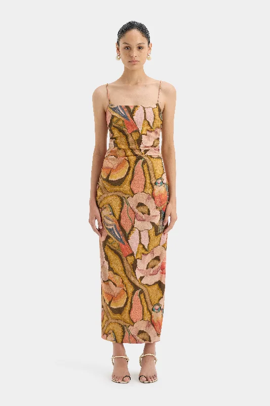 Pleated Women Dress with a Timeless and Elegant Texture Talulah Column Dress