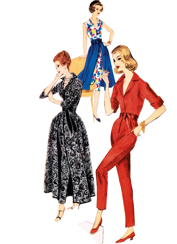 Women jumpsuits with cold - shoulder sleeves for a trendy style Vogue Vintage Slacksuit (Jumpsuit) & Skirt V2062 Women jumpsuits with cold - shoulder sleeves for a trendy style Vogue Vintage Slacksuit (Jumpsuit) & Skirt V2062