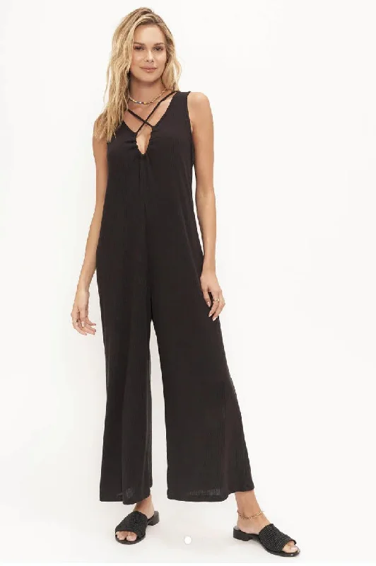 Women jumpsuits with fringe accents for a bohemian and fun - loving style Wavelength Jumpsuit Women jumpsuits with fringe accents for a bohemian and fun - loving style Wavelength Jumpsuit