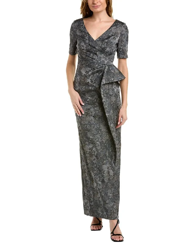Mini Women Dress with a Short Hem for a Young and Trendy Style Mini Women Dress with a Short Hem for a Young and Trendy Style Aidan Mattox V-Neck Elbow Sleeve Gown