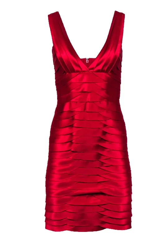 Sheath Women Dress with a Tailored Fit for a Professional Look Sheath Women Dress with a Tailored Fit for a Professional Look BCBG Max Azria - Red Satin Tiered V-Neck Sheath Dress Sz 2 Sheath Women Dress with a Tailored Fit for a Professional Look Sheath Women Dress with a Tailored Fit for a Professional Look BCBG Max Azria - Red Satin Tiered V-Neck Sheath Dress Sz 2