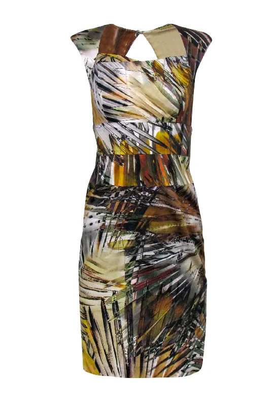 Wrap - Style Women Dress with Adjustable Fit for All Body Types Wrap - Style Women Dress with Adjustable Fit for All Body Types Black Halo - Multicolor Tropical Leaf Printed Cotton Blend Sheath Dress Sz 4 Wrap - Style Women Dress with Adjustable Fit for All Body Types Wrap - Style Women Dress with Adjustable Fit for All Body Types Black Halo - Multicolor Tropical Leaf Printed Cotton Blend Sheath Dress Sz 4