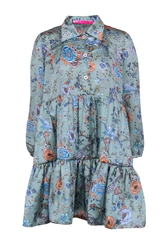 Empire Waist Women Dress to Accentuate the Bust and Conceal the Waist Empire Waist Women Dress to Accentuate the Bust and Conceal the Waist Buru - Seafoam Green Satin Floral & Bird Print Tiered Shift Dress Sz M Empire Waist Women Dress to Accentuate the Bust and Conceal the Waist Empire Waist Women Dress to Accentuate the Bust and Conceal the Waist Buru - Seafoam Green Satin Floral & Bird Print Tiered Shift Dress Sz M