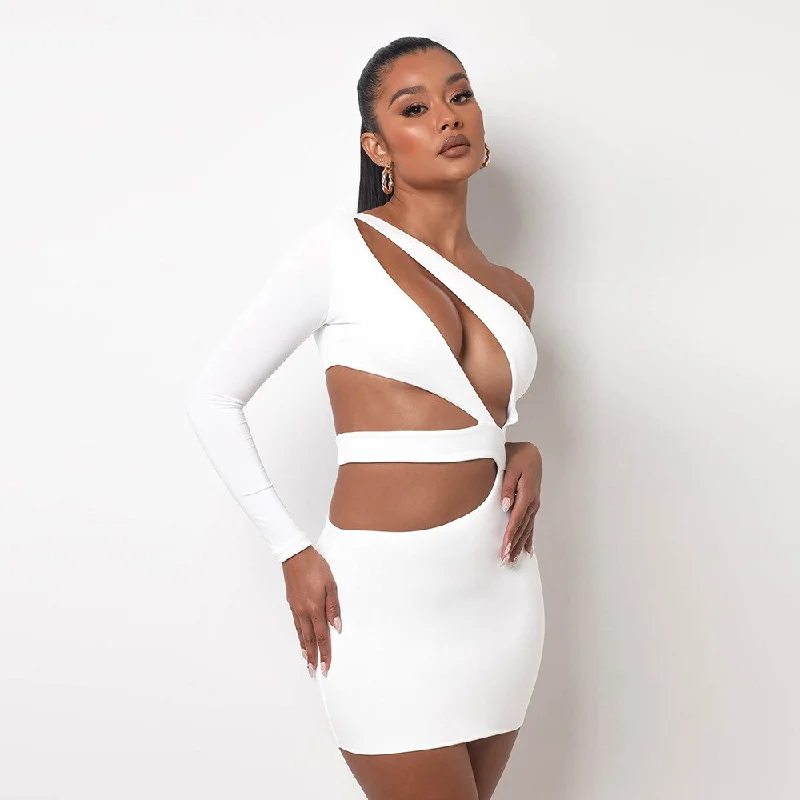 White stretchy dress