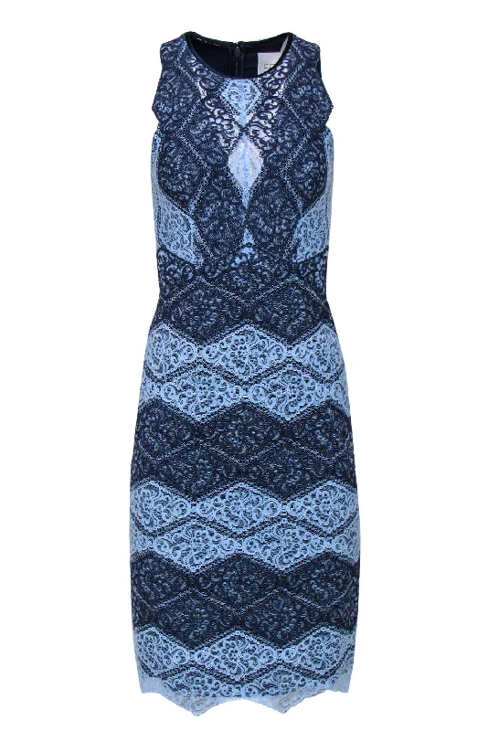 Empire Waist Women Dress to Accentuate the Bust and Conceal the Waist Empire Waist Women Dress to Accentuate the Bust and Conceal the Waist ERIN Erin Fetherston - Light & Dark Blue Paneled Lace Sleeveless Midi Dress Sz 2 Empire Waist Women Dress to Accentuate the Bust and Conceal the Waist Empire Waist Women Dress to Accentuate the Bust and Conceal the Waist ERIN Erin Fetherston - Light & Dark Blue Paneled Lace Sleeveless Midi Dress Sz 2