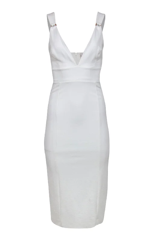 Backless Women Dress for a Sexy and Alluring Look at Evening Events Backless Women Dress for a Sexy and Alluring Look at Evening Events Finders Keepers - White Sleeveless Fitted “Effy” Dress w/ Tortoise Shell Rings Sz XS Backless Women Dress for a Sexy and Alluring Look at Evening Events Backless Women Dress for a Sexy and Alluring Look at Evening Events Finders Keepers - White Sleeveless Fitted “Effy” Dress w/ Tortoise Shell Rings Sz XS