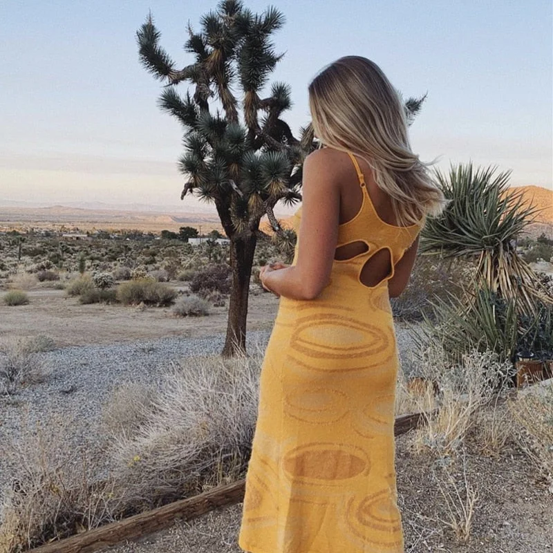 Yellow Knitted Dress