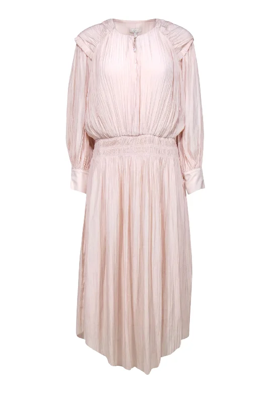 Little Black Women Dress with Sequins for a Glamorous Night Out Little Black Women Dress with Sequins for a Glamorous Night Out Joie - Pale Pink Pleated Ruffled Long Sleeve Maxi Dress Sz L