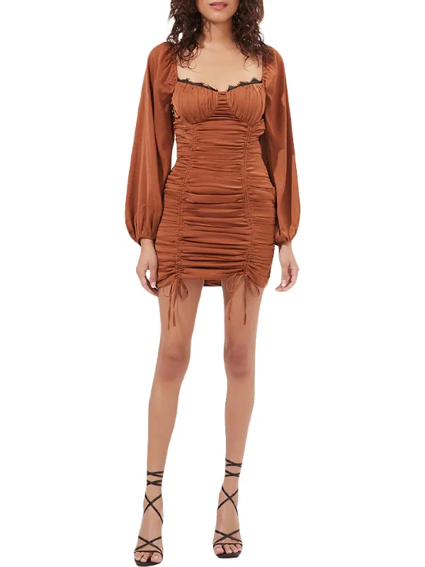 Empire Waist Women Dress to Accentuate the Bust and Conceal the Waist Empire Waist Women Dress to Accentuate the Bust and Conceal the Waist Mardi Womens Ruched Lace Trim Mini Dress Empire Waist Women Dress to Accentuate the Bust and Conceal the Waist Empire Waist Women Dress to Accentuate the Bust and Conceal the Waist Mardi Womens Ruched Lace Trim Mini Dress