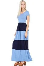 Empire Waist Women Dress to Accentuate the Bust and Conceal the Waist Empire Waist Women Dress to Accentuate the Bust and Conceal the Waist Navy Colorblock Maxi Dress Empire Waist Women Dress to Accentuate the Bust and Conceal the Waist Empire Waist Women Dress to Accentuate the Bust and Conceal the Waist Navy Colorblock Maxi Dress
