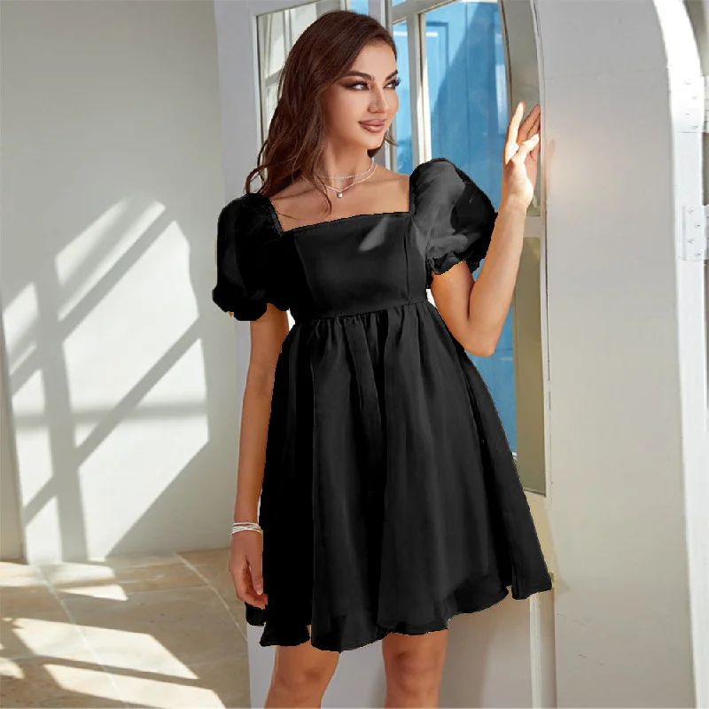 Little Black Women Dress with Sequins for a Glamorous Night Out Little Black Women Dress with Sequins for a Glamorous Night Out NiDELL LQ-220354 European American Summer New . Square Collar Puff Sleeve High Waist Bubble Skirt Backless Dress Spot Goods Little Black Women Dress with Sequins for a Glamorous Night Out Little Black Women Dress with Sequins for a Glamorous Night Out NiDELL LQ-220354 European American Summer New . Square Collar Puff Sleeve High Waist Bubble Skirt Backless Dress Spot Goods