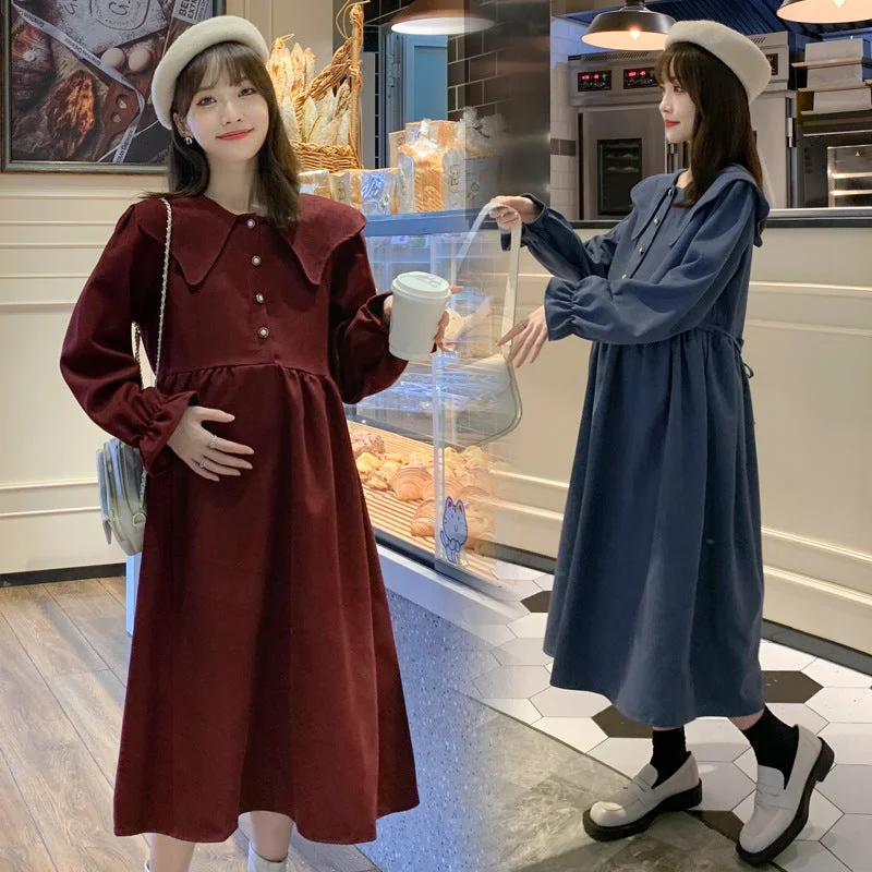 Pleated Women Dress with a Timeless and Elegant Texture Pleated Women Dress with a Timeless and Elegant Texture NiDELL Maternity Dress . Autumn and Winter New Peter Pan Collar Korean Style Loose Maternity Dress Pleated Women Dress with a Timeless and Elegant Texture Pleated Women Dress with a Timeless and Elegant Texture NiDELL Maternity Dress . Autumn and Winter New Peter Pan Collar Korean Style Loose Maternity Dress