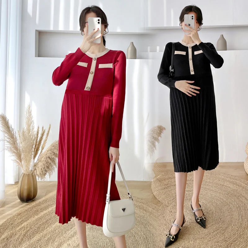 Wrap - Style Women Dress with Adjustable Fit for All Body Types Wrap - Style Women Dress with Adjustable Fit for All Body Types NiDELL Maternity Dress . Autumn Fashion Loose Trendy Mom Western Style Mid-Length Knitted Dress Wrap - Style Women Dress with Adjustable Fit for All Body Types Wrap - Style Women Dress with Adjustable Fit for All Body Types NiDELL Maternity Dress . Autumn Fashion Loose Trendy Mom Western Style Mid-Length Knitted Dress