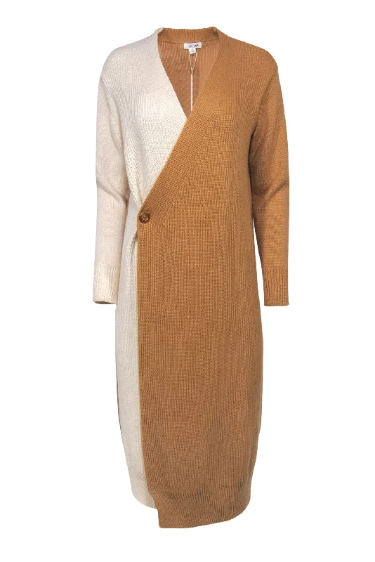 Empire Waist Women Dress to Accentuate the Bust and Conceal the Waist Empire Waist Women Dress to Accentuate the Bust and Conceal the Waist Prima - Camel & Ivory Two-Toned Wrap Maxi Sweater Dress Sz S Empire Waist Women Dress to Accentuate the Bust and Conceal the Waist Empire Waist Women Dress to Accentuate the Bust and Conceal the Waist Prima - Camel & Ivory Two-Toned Wrap Maxi Sweater Dress Sz S