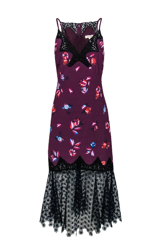Mermaid - Style Women Dress with a Fitted Silhouette for Special Occasions Mermaid - Style Women Dress with a Fitted Silhouette for Special Occasions Rebecca Taylor - Plum Floral Print Silk Dress w/ Black & Navy Lace Trim Sz 8 Mermaid - Style Women Dress with a Fitted Silhouette for Special Occasions Mermaid - Style Women Dress with a Fitted Silhouette for Special Occasions Rebecca Taylor - Plum Floral Print Silk Dress w/ Black & Navy Lace Trim Sz 8
