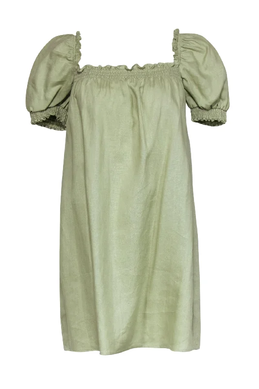Pleated Women Dress with a Timeless and Elegant Texture Pleated Women Dress with a Timeless and Elegant Texture Reformation - Sage Green Linen "Carsen" Puff Sleeve Mini Shift Dress Sz L Pleated Women Dress with a Timeless and Elegant Texture Pleated Women Dress with a Timeless and Elegant Texture Reformation - Sage Green Linen "Carsen" Puff Sleeve Mini Shift Dress Sz L