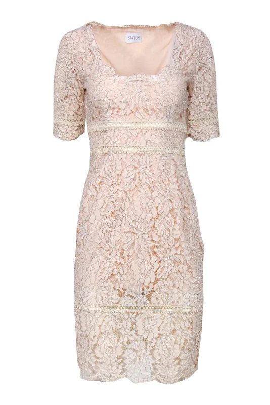 Shift Women Dress with a Simple and Classic Design for Everyday Wear Shift Women Dress with a Simple and Classic Design for Everyday Wear Saylor - Blush Lace Scoop Neck Sheath Dress w/ Eyelet Inserts Sz 4 Shift Women Dress with a Simple and Classic Design for Everyday Wear Shift Women Dress with a Simple and Classic Design for Everyday Wear Saylor - Blush Lace Scoop Neck Sheath Dress w/ Eyelet Inserts Sz 4