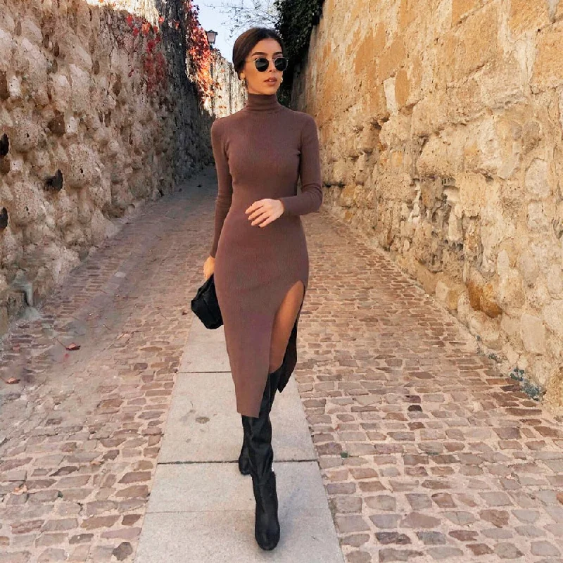 Halter Neck Women Dress to Show Off the Shoulders and Neckline Halter Neck Women Dress to Show Off the Shoulders and Neckline Sixsr Dress Women Long Sleeves High-Neck Elastic Midi Dress Fashion Elegant Chic Lady Knit Sweater Dresses Women robe femme Halter Neck Women Dress to Show Off the Shoulders and Neckline Halter Neck Women Dress to Show Off the Shoulders and Neckline Sixsr Dress Women Long Sleeves High-Neck Elastic Midi Dress Fashion Elegant Chic Lady Knit Sweater Dresses Women robe femme