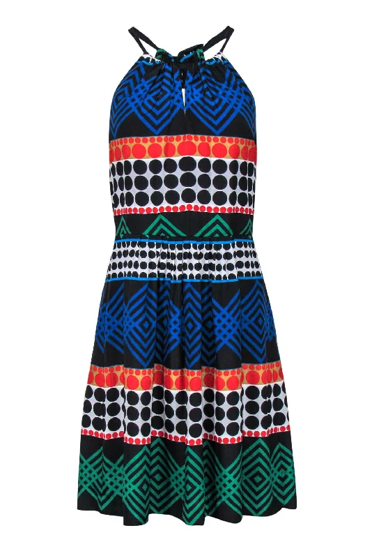 Long - Sleeve Women Dress in Velvet for a Luxurious Winter Look Long - Sleeve Women Dress in Velvet for a Luxurious Winter Look Trina Turk - Black & Multicolor Polka Dot & Geometric Print Fit & Flare Dress Sz 8