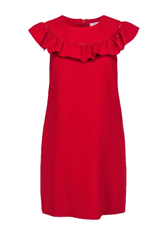Sheath Women Dress with a Tailored Fit for a Professional Look Sheath Women Dress with a Tailored Fit for a Professional Look Trina Turk - Red Cap Sleeve Shift Dress w/ Ruffled & Eyelet Trim Sz 6 Sheath Women Dress with a Tailored Fit for a Professional Look Sheath Women Dress with a Tailored Fit for a Professional Look Trina Turk - Red Cap Sleeve Shift Dress w/ Ruffled & Eyelet Trim Sz 6