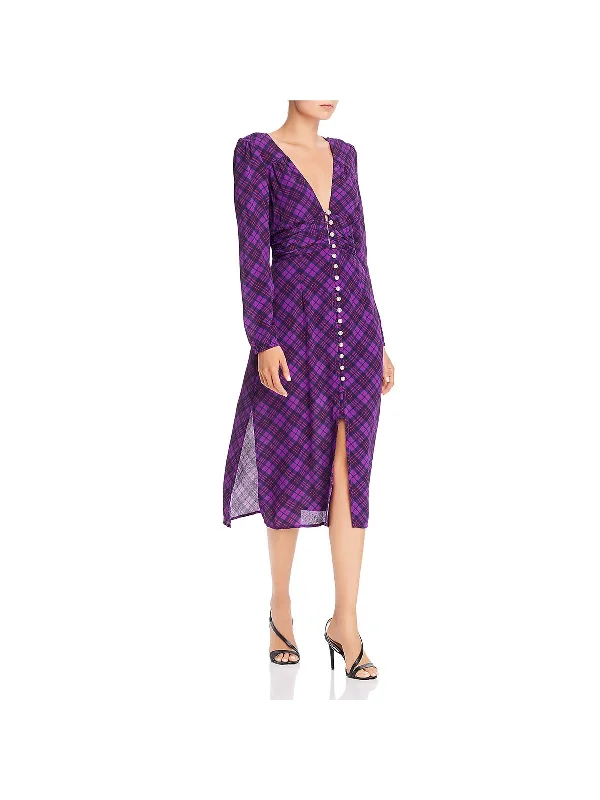 Off - the - Shoulder Women Dress for a Romantic and Feminine Look Off - the - Shoulder Women Dress for a Romantic and Feminine Look Trista Womens Puff Sleeve Plaid Midi Dress